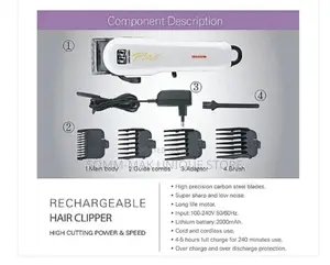 Kiki New Gain Rechargeable Cordless Hair Clipper Trimmer