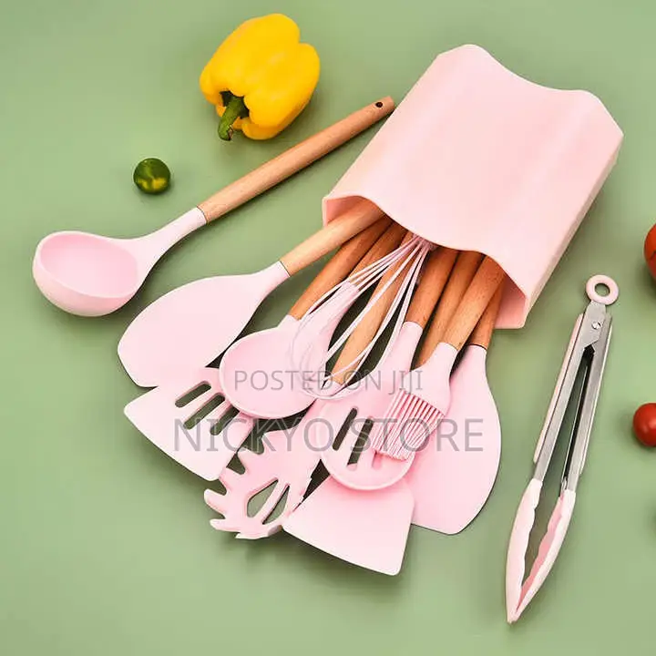 Multifunction Wood Handle Cooking Ware Set Silicone