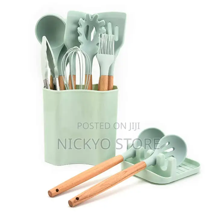 Multifunction Wood Handle Cooking Ware Set Silicone