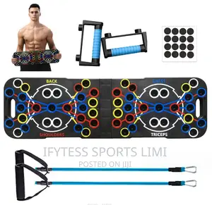 Push Up Board With Resistance Ropes.