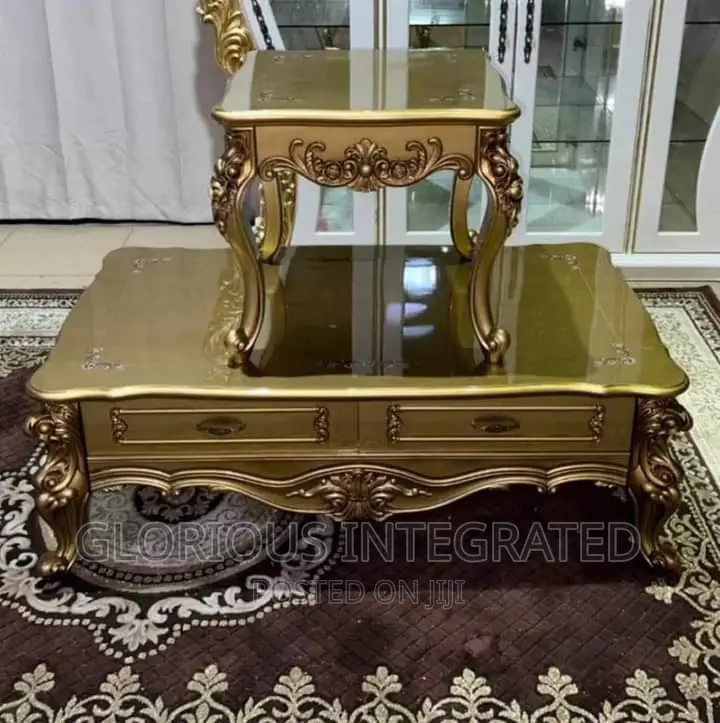 Center Table and Two Sides Stools