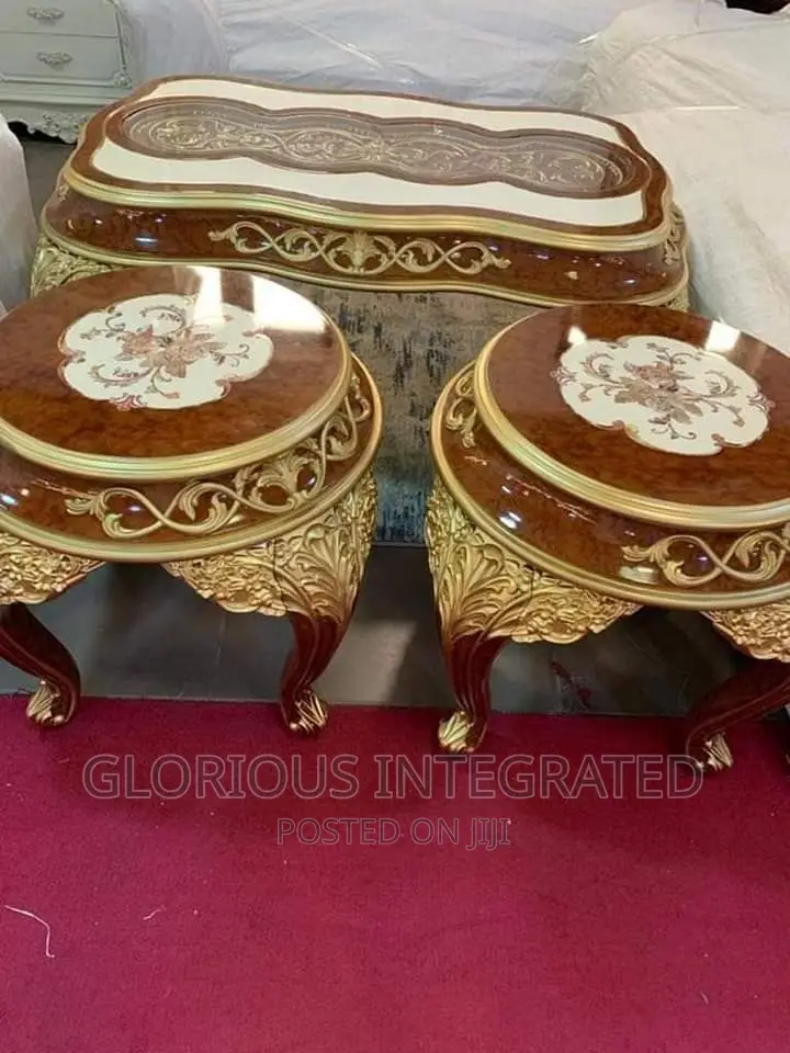 Center Table and Two Sides Stools