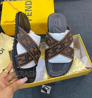 Fendi Leather Slippers for Men's