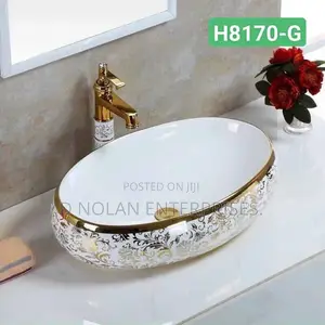 Gold Counter Top Basin With Mixer