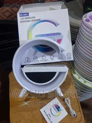 Led Wireless Charger Atmosphere Lamp With Bluetooth Speaker