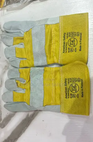 Yellow Combination Leather Handglove