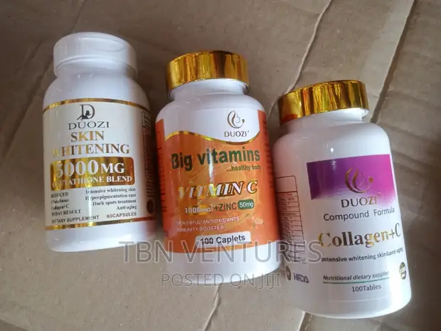 duozi collagen glutathione Duozi Skin Whitening 5000mg Glutathione, Collagen Vitamin C don siyarwa