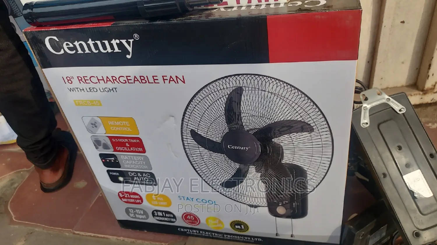 Century Wall Rechargeable Fan