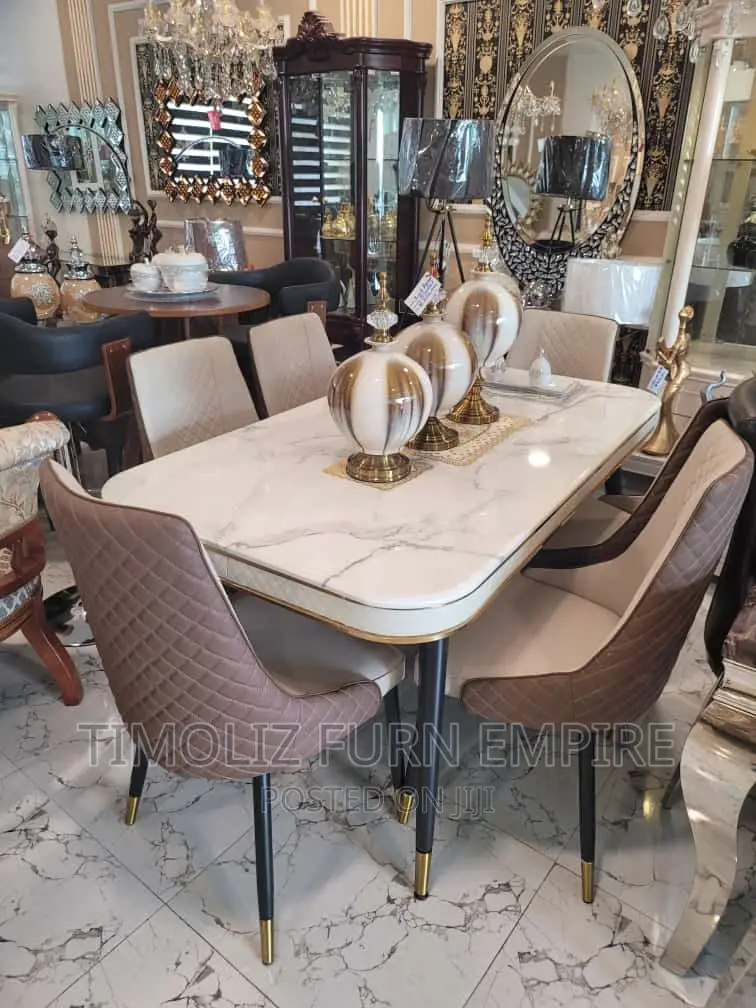 6 Seaters Exclusive Marble Dining Set