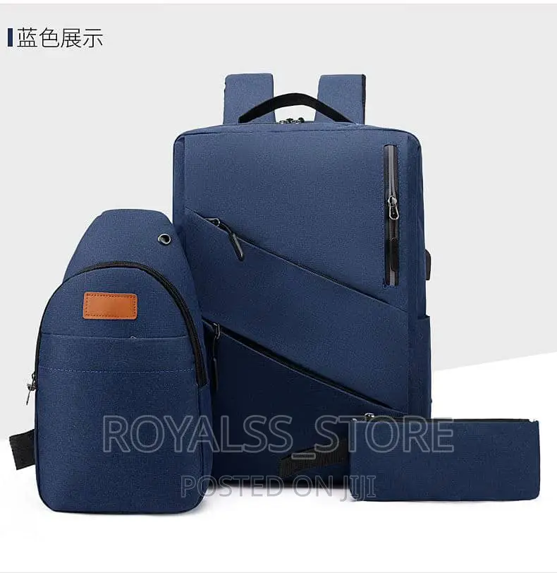 New Usb 3pcs Unisex Laptop Bag