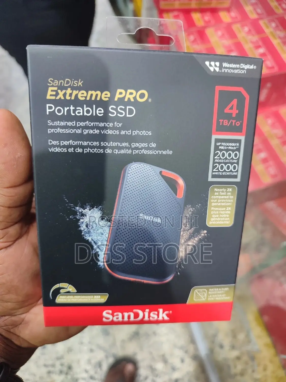 Sandisk Extreme Pro SSD External Hard 2000mbs Drive 4tb