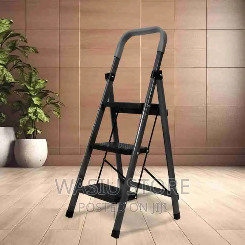 3 Step Foldable Ladder (Black)