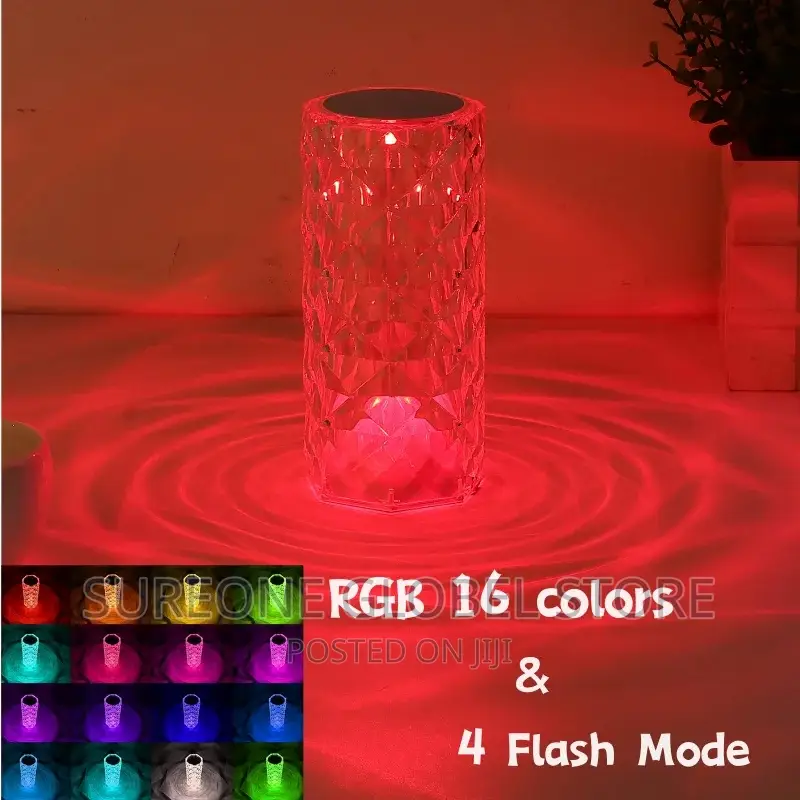 LED Bedside Diamond Rose Lamp