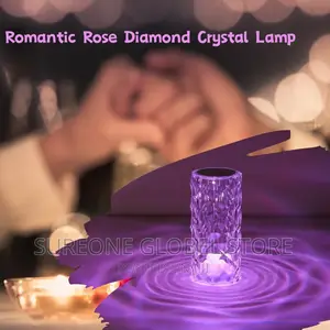 LED Bedside Diamond Rose Lamp
