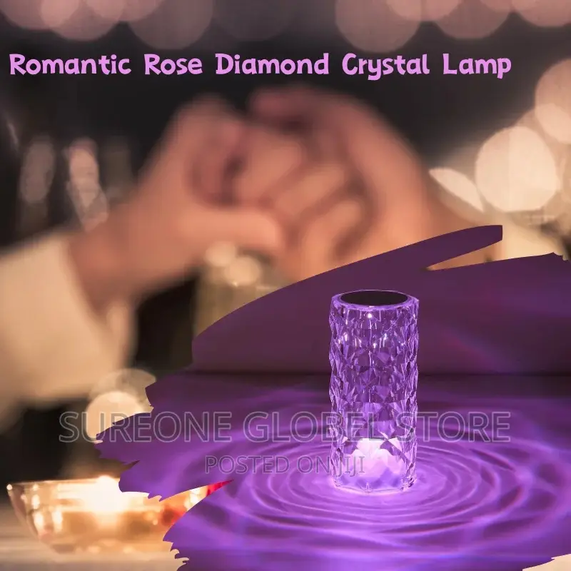 LED Bedside Diamond Rose Lamp