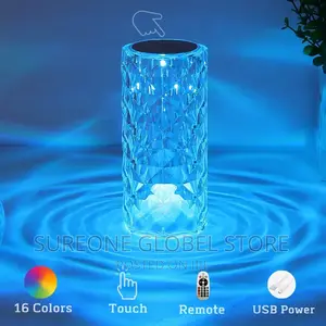 LED Bedside Diamond Rose Lamp