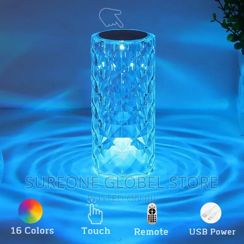 LED Bedside Diamond Rose Lamp