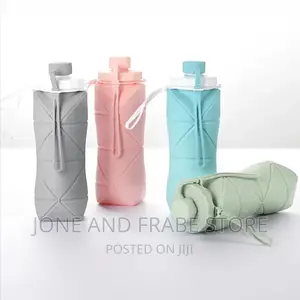 600ML Silicone Foldable Portable Water Bottle