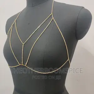 Ladies Gold Bodychain Club Party Dance Costume