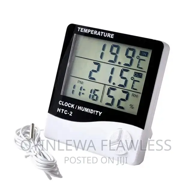 HTC2 Lash Indoor Dual Display LCD Humidity Temperature Clock