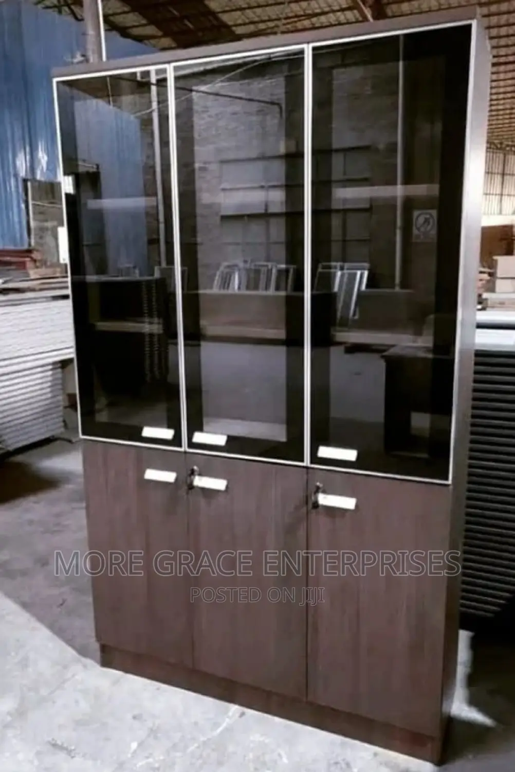 Office Wooden Cabinet With 3 Doors