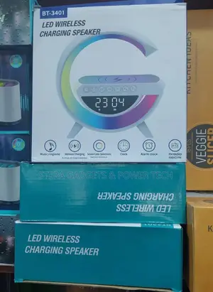 RGB Light With Wireless Charger and Bluetooth Speaker (BIG)