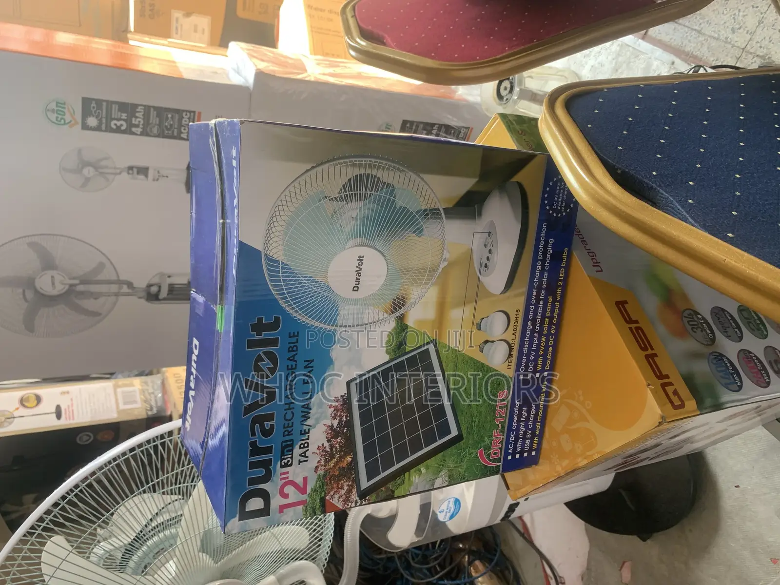 Duravolt Rechargeable Table Fan