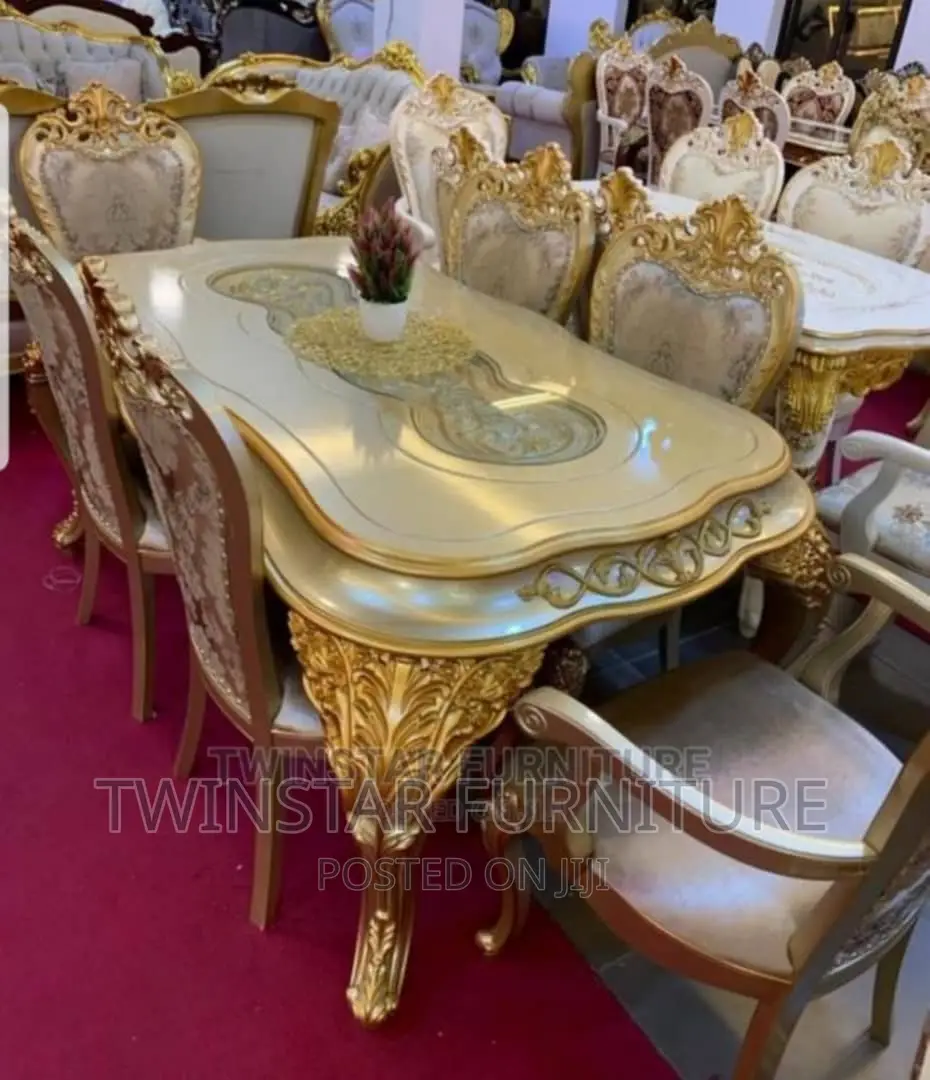 New Modern Luxury Royal Dining Table With Chairs