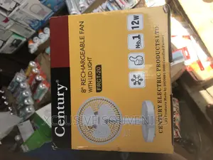 2400mah 8inches Century Rechargeable Fan With Led Light