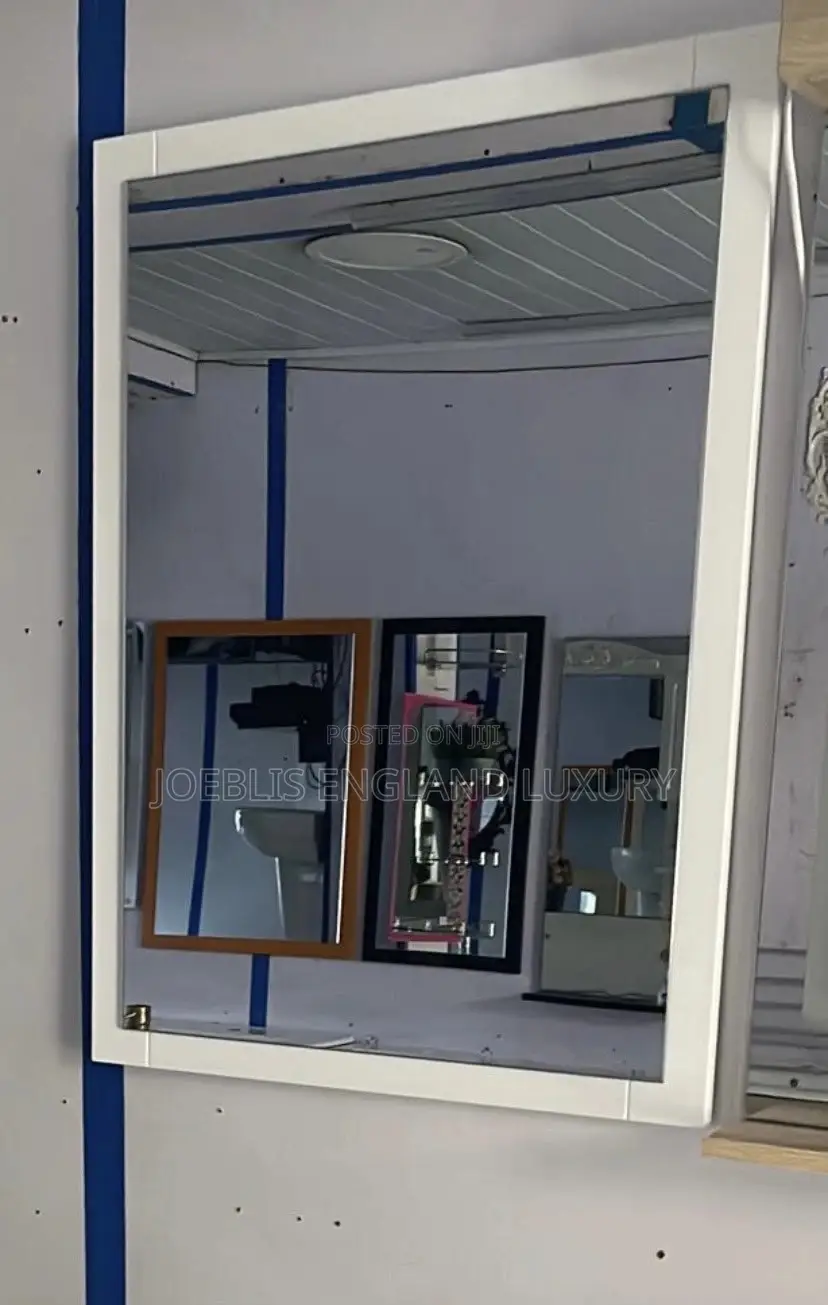White Frame Bathroom Mirror