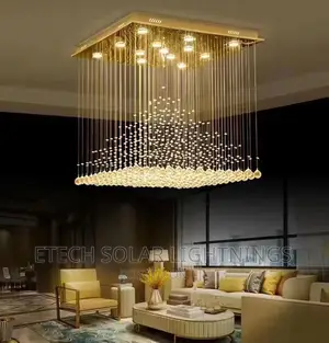 New Luxury L E D Staircase Rain Drops Chandelier Light