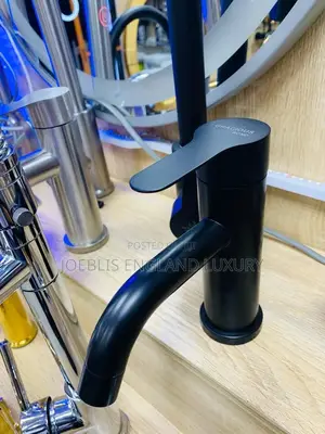 Black Basin Mixer With Kettle Mouth