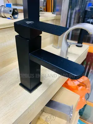 High Quality Heavy Square Basin Mixer Black