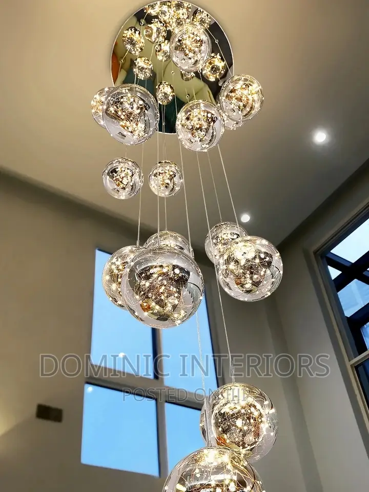Crystal Ball Stair Ceiling Light