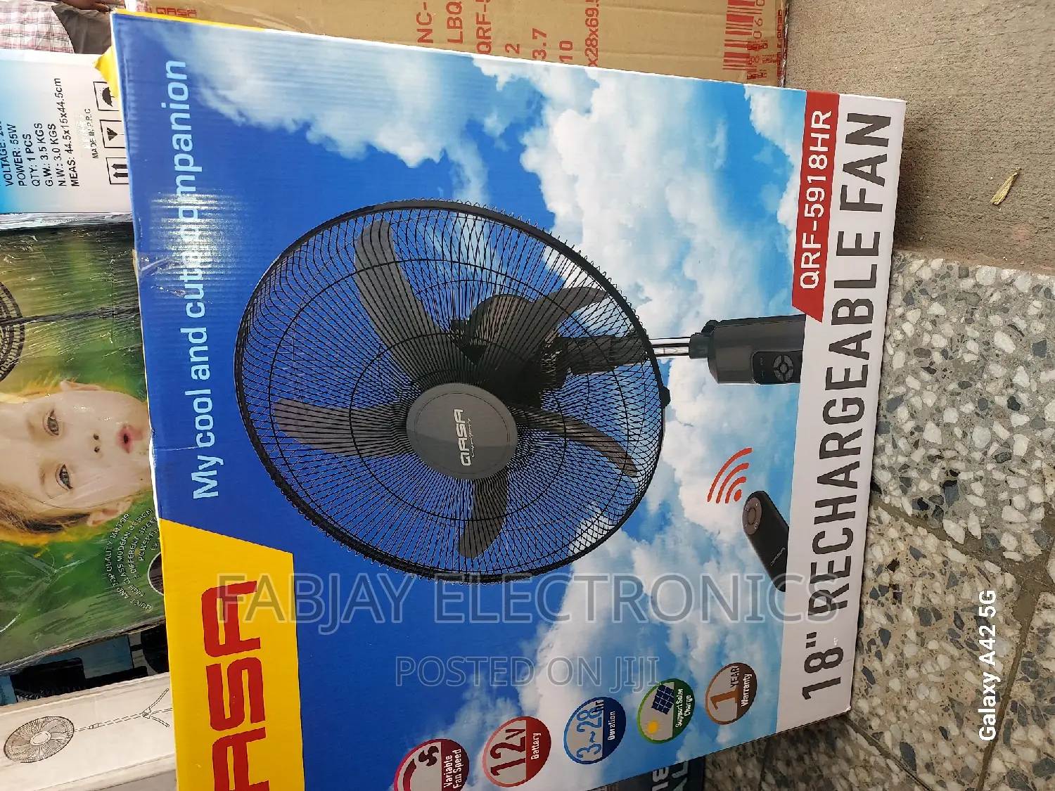 Qasa Rechargeable Fan
