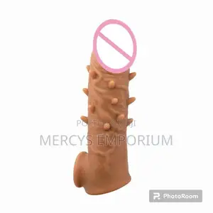 Realistic Cock Extension Sleeve With Ball Ring