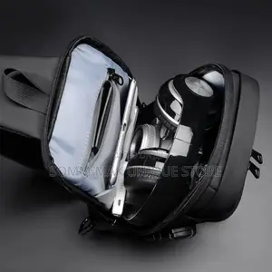 USB Charging Men Crossbody Bag -Waterproof Chest Bag