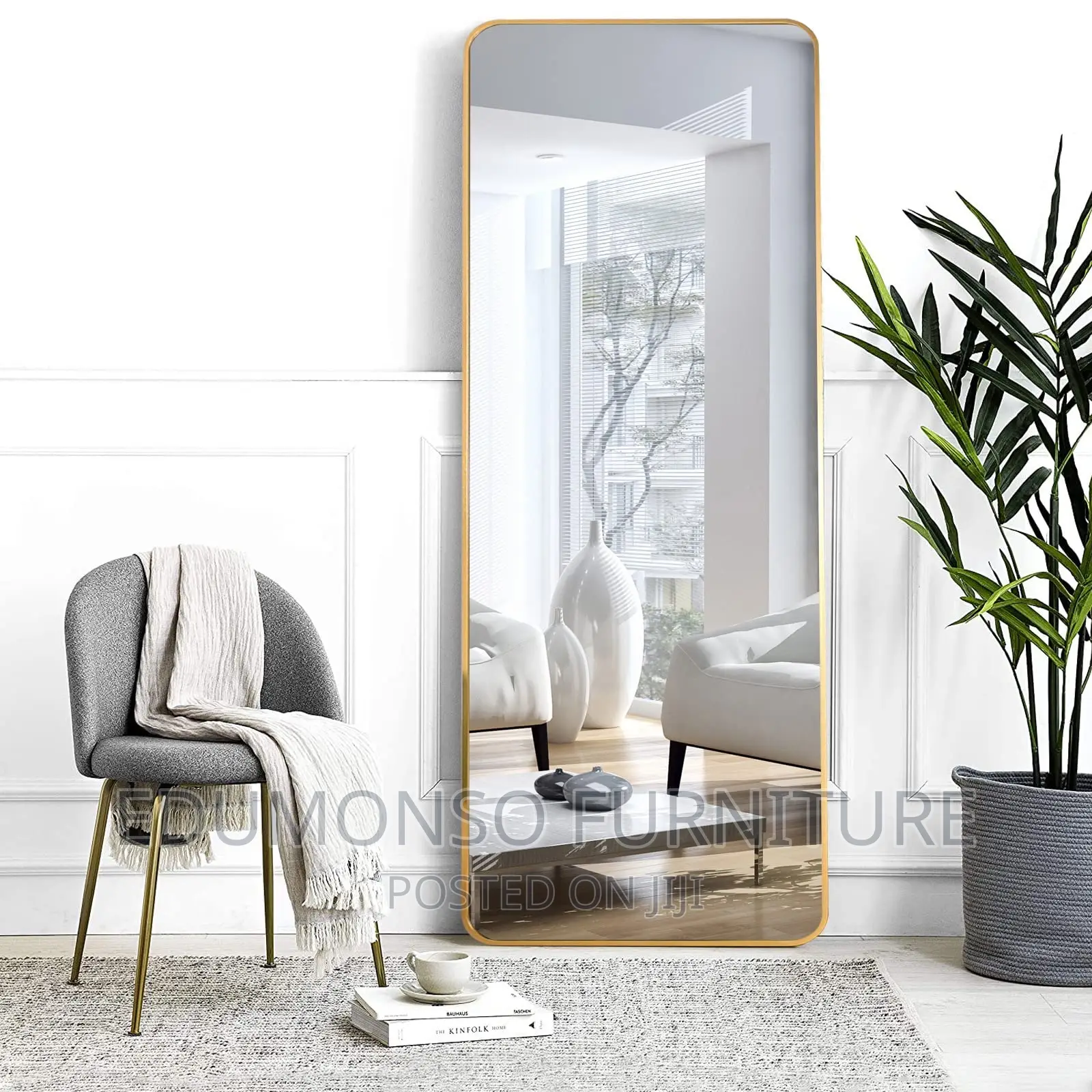 Full Length Mirror Rounded Corner Rectangle Floor Mirror