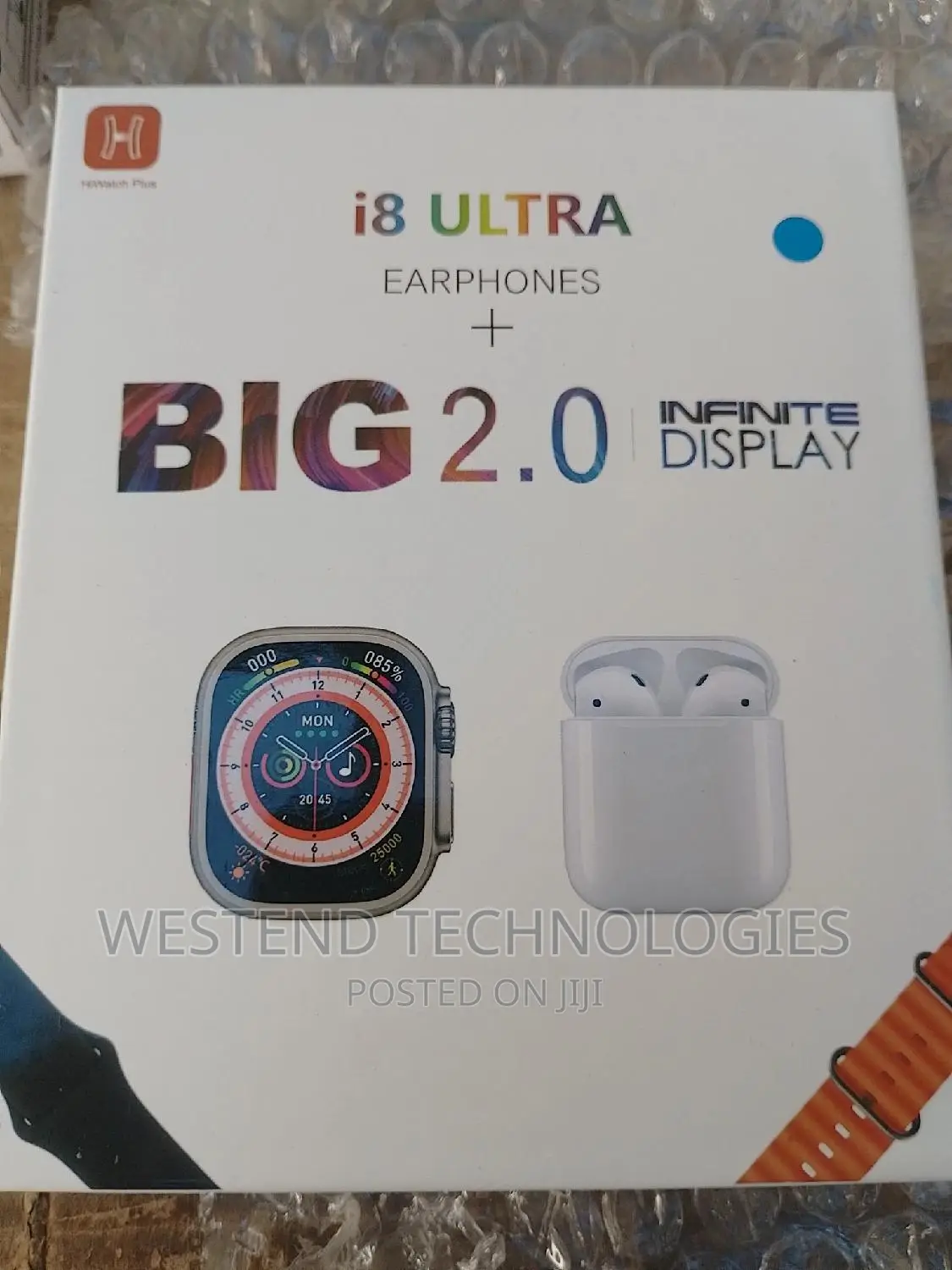 Ultra 8 Smart Watch With Earpod Combo