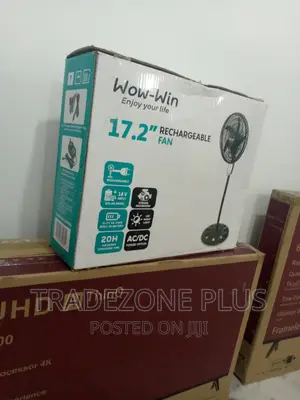 Original 17.2 Solar Energy Wow Win Standing Fan 