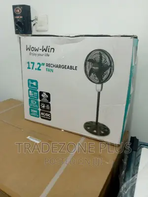 New in Wow Win Standing Fan With Solar Energy