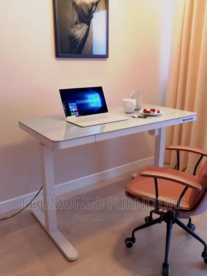 Electric Sit Stand Adjustable Height With Drawer Storage