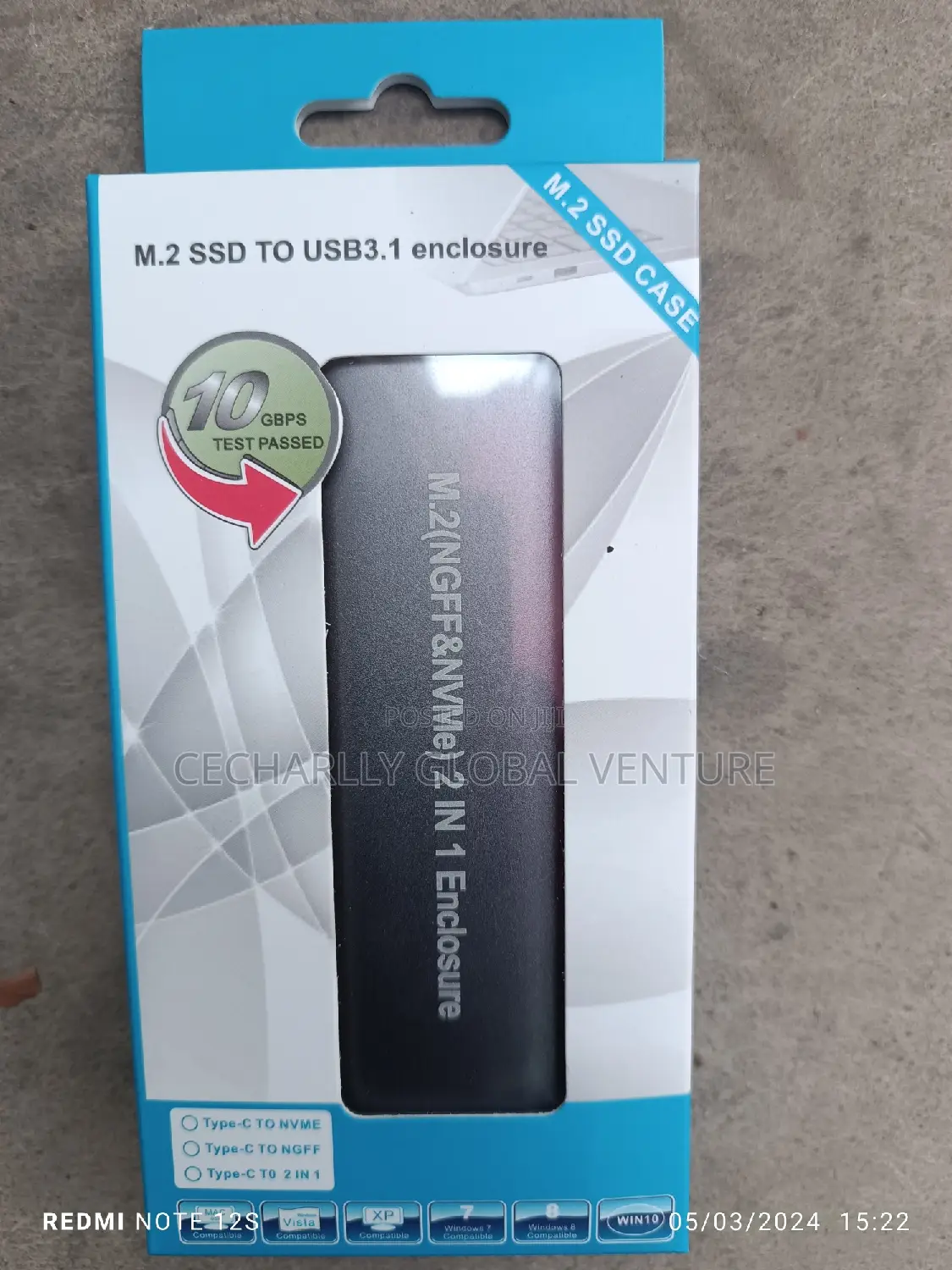 M.2 SSD to USB (Combo Enclosure )