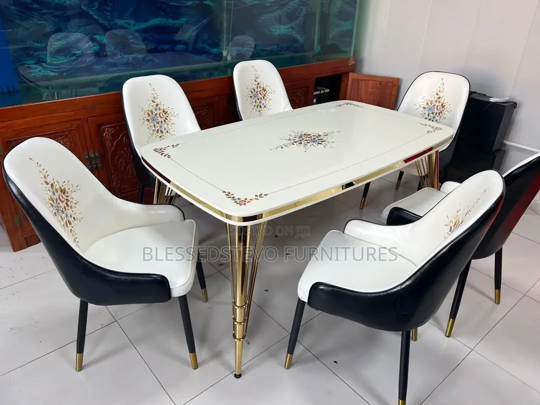 Marble Dining Table With 6 Chair