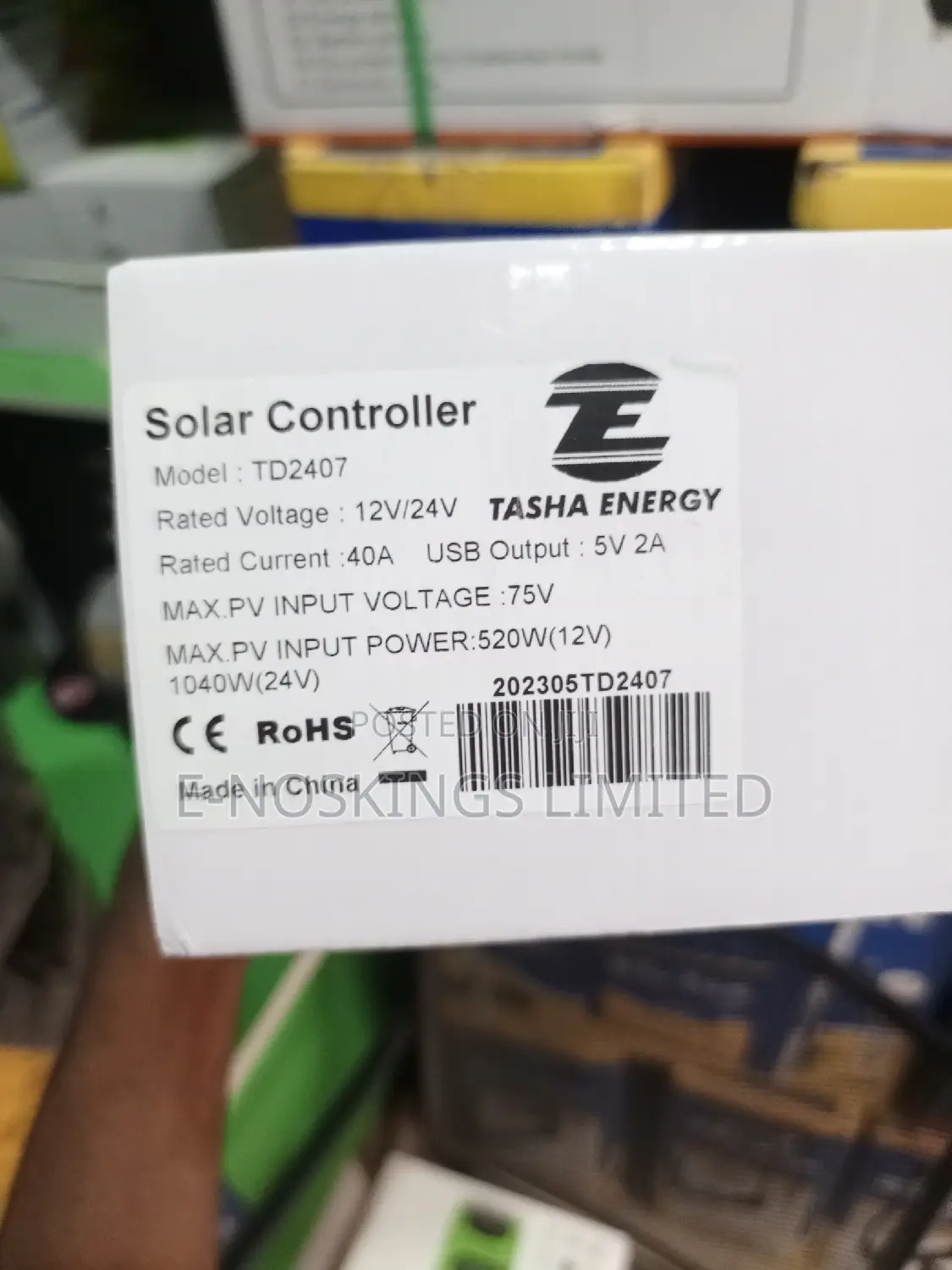 40ah Solar Controller Tasha Energy