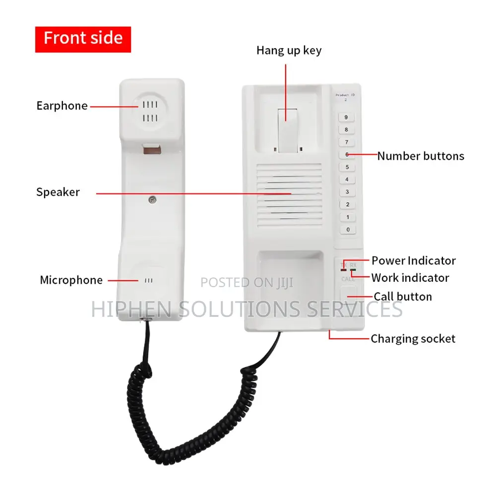 Calling Intercom Secure Interphone Handsets Extendable