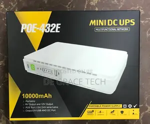 Poe 430p Mini Dc Ups for Router 9v 12v 15v 10000mah