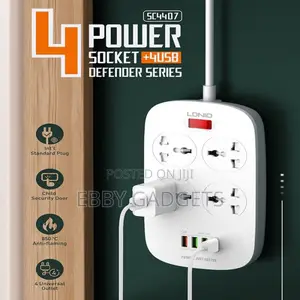 LDNIO SC4407 4 Power Socket and 4 USB Charging Port