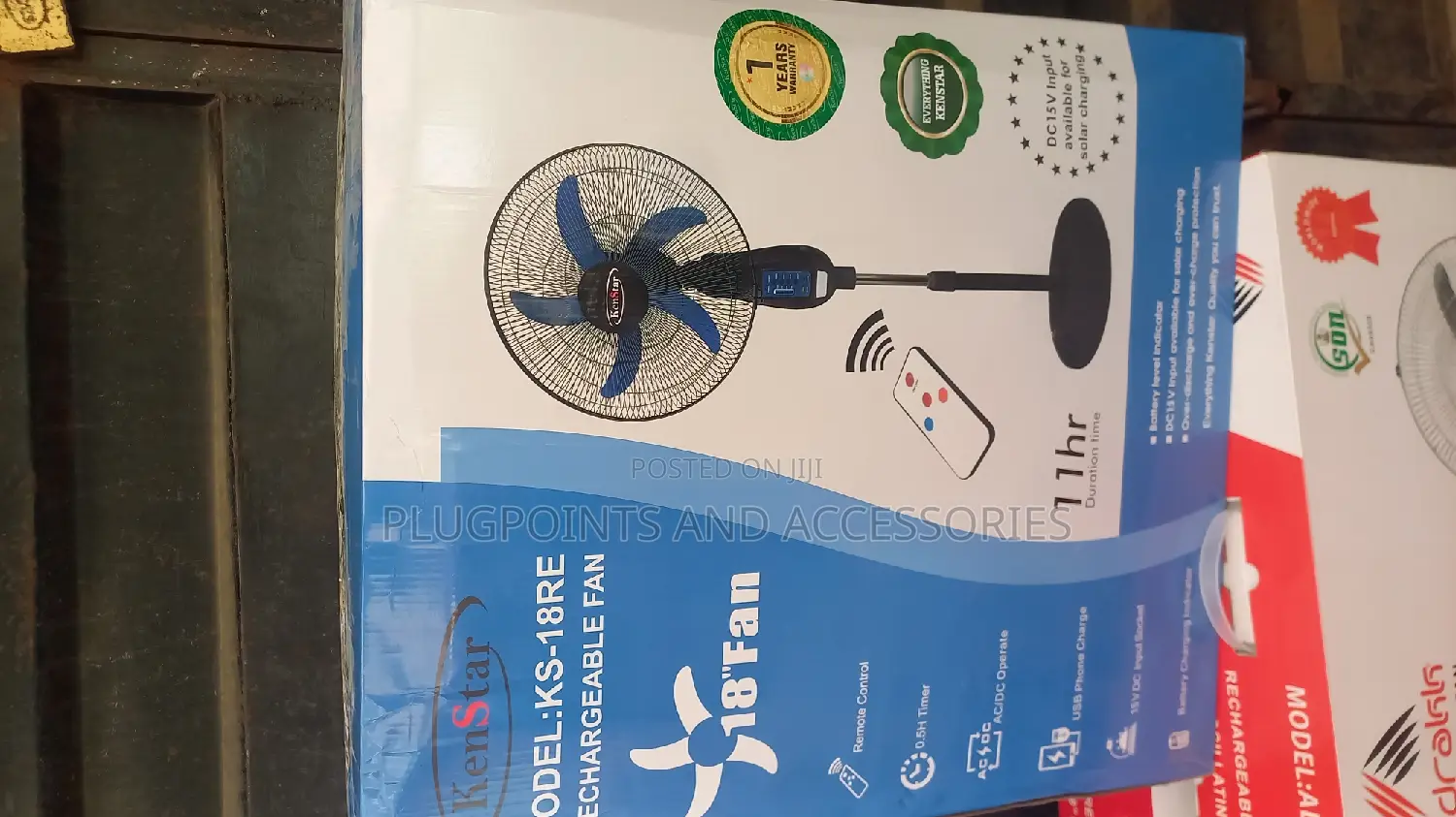 18" Kenstar Rechargeable Fan