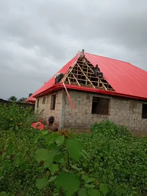 Red Coloured Long Span Flat Bed Roofing